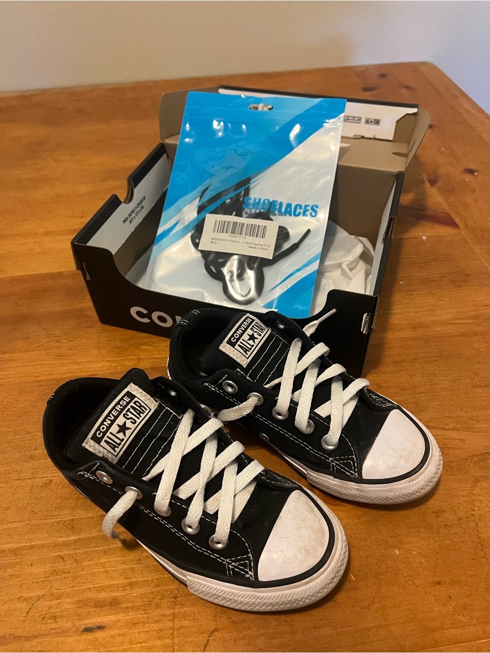 Converse Black and White Low Top Sneakers